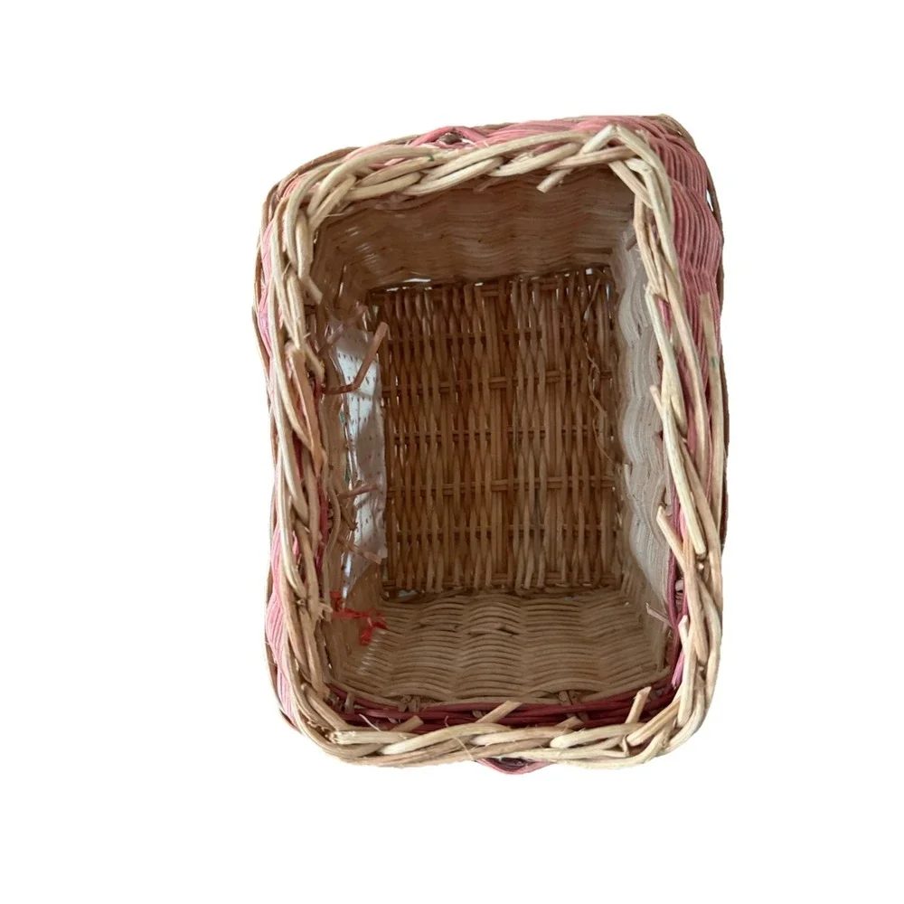 Vintage Wicker Rattan‎ House Basket Christmas Decor